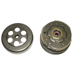 EMBRAYAGE SCOOT ADAPTABLE SCOOT 50 CHINOIS 2T/CPI 50 ARAGON, HUSSAR, OLIVER, POPCORN/KEEWAY 50 F ACT, FOCUS, HURRICANE, MATRIX (DIAM 112 AVEC POULIE + CLOCHE)  -P2R-
