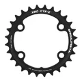 CHAINRING FOR GRAVEL BIKE- 4 Arms- Ø 80 - 28 Teeth DOUBLE Internal X80 TYPE SHIMANO GRX RX600-RX810 BLACK- TA 10/11  Speed