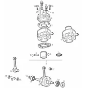 Arbre moteur - Cylindre - Piston