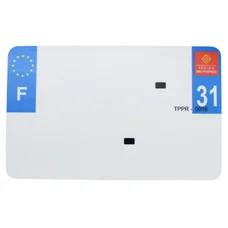 BANDE PLAQUE MOTO 210x130 POUR PVC VIERGE DEP. 31/EURO (VENDU A L'UNITE)