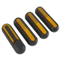 CACHE VIS DE ROUE AVANT ET ARRIERE POUR TROTTINETTE XIAOMI MI 4 PRO NOIR (CATADIOPTRE JAUNE) (VENDU PAR 4)   -SELECTION P2R-