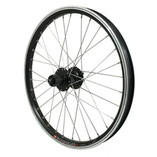 WHEEL FOR MTB 20" -REAR- KARGO DISC/V-brakes FOR E-BIKE - ALUMINIUM BLACK-DOUBLE WALLED- SHIMANO HUB M475 DISC 6 HOLES -CASSETTE 10/9/8 Speed. (REINFORCED) STAINLESS SPOKES