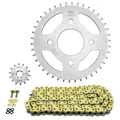 KIT CHAINE ADAPTABLE DAELIM 125 VL DAYSTAR 2001>2007  428  14x42  (DIAM COURONNE 58/90/10.5)  (DEMULTIPLICATION ORIGINE)  -AFAM-