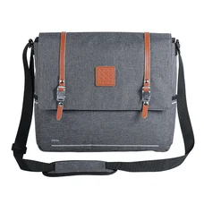 SINGLE BAG FOR BICYCLE-REAR-  ZEFAL URBAN MESSENGER WATERPROOF 11Lt GREY - (35x13x30cm) - MADE WITH RECYCLED MATERIAL.