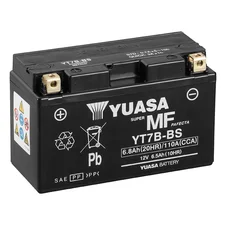 BATTERY 12V  6,5 Ah YT7B-BS YUASA MF MAINTENANCE FREE-SUPPLIED WITH ACID PACK (Lg150xWd65xH93)