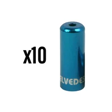 EMBOUT DE GAINE DERAILLEUR 4,3 mm ALU BLEU ETANCHE (VENDU PAR 10) -ELVEDES