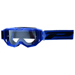 MASQUE/LUNETTES CROSS PROGRIP 3300 TR VISION GO BLEU MAT ECRAN TRANSPARENT ANTI-RAYURES/ANTI U.V./ANTI-BUEE (HOMOLOGUE CE-EN-N° AC-96025 REV.2)