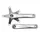 MANIVELLE DROITE + GAUCHE STRONGLIGHT TRACK 2000 PISTE / FIXIE L 165mm POUR PLATEAU 144