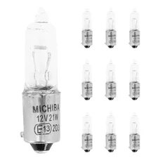 LIGHT BULB 12V 21W STANDART H21W -FOOT BAX9S MINI LONG ASSYMETRIC BAYONET -CLEAR- (TURN LIGHT) (x10)  -VICMA-