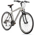 VELO MUSCULAIRE VTC 28 LEADER FOX AWAY HOMME ARGENT MAT 7V CADRE 22,5 POUCES (TAILLE ADULTE 190 cm à plus)
