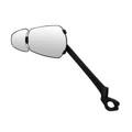 RETROVISEUR VELO GAUCHE  ZEFAL ESPION E100 CARGO RABATTABLE FIXATION SUR CINTRE COLLIER (MIROIR 80 cm2) 280x210x80 mm