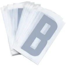 LETTRE PLAQUE PVC MOTO/SCOOTER 45mm  B  (VENDU PAR 10)