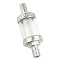 FILTRE A ESSENCE CYLINDRIQUE ACIER DIAM 8 mm TRANSPARENT/ARGENT (VENDU A L'UNITE)  -OMG-