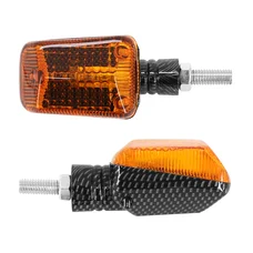 CLIGNOTANT UNIVERSEL REPLAY MINI RECTANGLE A AMPOULE BA9S ORANGE/CARBONE (L 75mm / H 38mm / L 36mm) (PAIRE) **