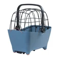 PANIER ARRIERE PLASTIC BASIL BUDDY BLEU POUR CHIEN (45x32x22) (LIVRE AVEC FIXATION ETAU PORTE BAGAGE) COMPATIBLE SYSTEME MIK
