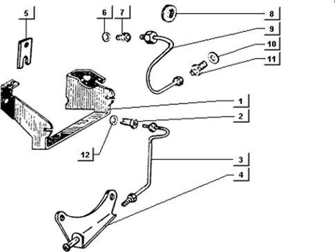 Butee transmissions-tuyaux huile