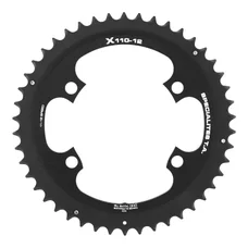 PLATEAU ROUTE 4BRA D.110 POUR SHIMANO ULTEGRA R8100/8170 DURA-ACE R9200/9270 105 R7100 TA X110 54DTS EXTERIEUR NOIR 12V.  (PENSER A COMMANDER LE KIT INTRAVIS CORRESPONDANT)