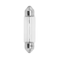 LIGHT BULB 12V 10W STANDART C5W FOOT SV 8.5-11X40 (TUBULAR) CLEAR (PARKING LIGHT) (SOLD PER UNIT)  -FLOSSER-