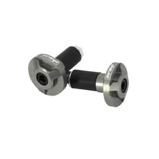 BAR ENDS - YASUNI PRO RACE ALUMINIUM CNC GREY Ø 17mm - for bar Ø 22,2mm (PAIR)