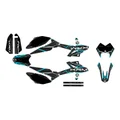 KIT DECO AUTOCOLLANT/STICKER 50 A BOITE KRM PRO RIDE POUR BETA 50 RR 2011>2020 NOIR/BLEU TURQUOISE (COMPLET)