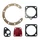 COMPLETE GASKET SET - FOR SOLEX (5 GASKETS SET+ RED DIAPHRAGM)  -SELECTION P2R-