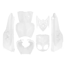 CARROSSERIE/CARENAGE SCOOT ADAPTABLE MBK 50 STUNT/YAMAHA 50 SLIDER BLANC BRILLANT (6 PIECES) -P2R