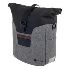 SACOCHE ARRIERE VELO LATERALE RACKTIME STELLA 18,6L NOIR ET GRIS DROIT/GAUCHE (32,5x16,2x38cm) - COMPATIBLE SYSTEME RACKTIME SNAPIT 2.0 (CHARGE MAX 10 kg)
