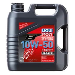 HUILE MOTEUR 4 TEMPS LIQUI MOLY MOTO STREET RACE 4T 10W50 (4 L) 100% SYNTHESE (HUILE MOTEUR OFFICIELLE MOTO 2 ET MOTO 3)
