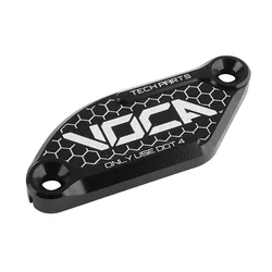 COUVERCLE DE MAITRE CYLINDRE DE FREIN 50 A BOITE VOCA POUR DERBI 50 SENDA DRD 2006>/RIEJU 50 MRT/SHERCO 50 SE-R, SM-R/APRILIA 50 SX, RX NOIR ALUMINIUM CNC -J.JUAN
