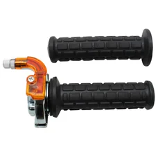 THROTTLE  HANDLE FOR MOPED REPLAY TARGA M84 CHROME/BLACK  -SELECTION P2R-