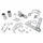 FIXATION POT 50 A BOITE TECNIGAS E-BOX 2 POUR MOTEUR MINARELLI AM6 (PASSAGE BAS) (KIT ACCESSOIRE MONTAGE)