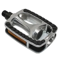 FLAT PEDAL FOR URBAN BIKE- -ALUMINIUM- NEWTON 811 SILVER 9/16" (PAIR ON CARD)