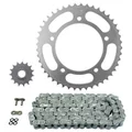 KIT CHAINE ADAPTABLE VOGE 500 R 2020>  520  15x45  (DIAM COURONNE 125/150/10.50)  (DEMULTIPLICATION ORIGINE)  -AFAM-