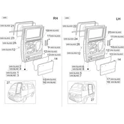 Portières arrière - Vitre