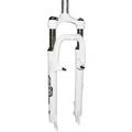 FORK- FOR MTB 27.5 " ZOOM COIL WHITE-ADJUSTABLE/LOCKOUT-TRAVEL  60MM - THREADLESS STEERER (285mm)Ø 1''1/8-28,6 OUTER COMPATIBLE V-BRAKE/DISC