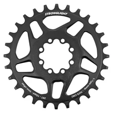 PLATEAU VTT DIRECT MOUNT 8 TROUS POUR SRAM SX/NX/GX STRONGLIGHT MONO ALU NOIR 28DTS - 12V. NARROW WIDE (DEPORT 3mm)