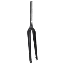 FOURCHE GRAVEL 700C CARBONE BRUT CINTREE PIVOT ALU CONIQUE LISSE 1"1/2 EN BAS et 1"1/8-28,6 EXTERIEUR POUR AXE TRAVERSANT