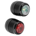LIGHT SET ON BATTERY RECHARGABLE ON USB- ON SEATPOST/HANDLEBAR - NEWTON 22B LEDS BLACK (With fixations) - (Front 38 LUMENS - Rear 15 LUMENS)