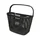 FRONT BASKET- PLASTIC- KLICKFIX LAMELLO MINI 12L BLACK WITH PERMANENT FIXING PLATE (32x24x22cm)