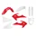 FAIRINGS/BODY PARTS FOR RIEJU 250, 300 MR 2021>2022 / GAS GAS 250, 300 EC, 250, 300 EC-E, 250, 300 EC-F 2018>2020 Red/White - (OEM color)  (9 parts kit)  -POLISPORT-
