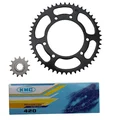 CHAIN AND SPROCKET KIT FOR MBK 50 X-LIMIT 2004>/YAMAHA 50 DTR 2004>  420  13x50 (BORE Ø 105mm)  -SELECTION P2R-