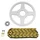 KIT CHAINE ADAPTABLE MBK 50 X-POWER 2007>2011 / YAMAHA 50 TZR 2007>2011  420  11x60  (DIAM COURONNE 54/92/10.5)  (DEMULTIPLICATION ORIGINE)  -AFAM-