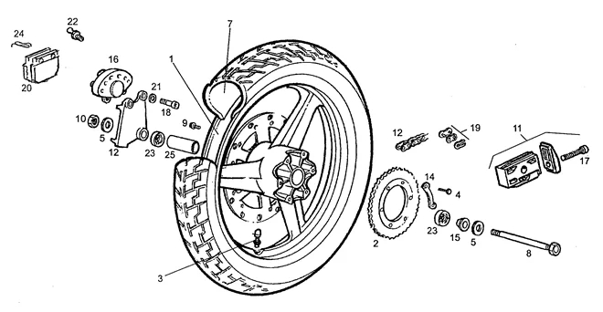 Roue arrière