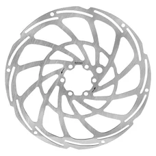 DISQUE DE FREIN VTT 6 TROUS NEWTON BRAKCO COMPATIBLE SHIMANO ET AUTRES 203mm ARGENT POUR VAE / E-BIKE AVEC RENFORT SUPPLEMENTAIRE DE 2mm + 6 VIS