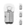 LIGHT BULB 12V 23/8W STANDART P23/8W FOOT BAY15D CLEAR (TAIL+BRAKE LIGHT) (x4)  -SELECTION P2R-