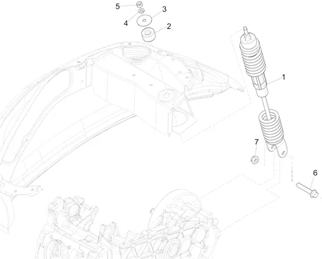 Suspension arrière - Amortisseur/s