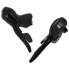 LEVIER/MANETTE ROUTE PATIN MICROSHIFT  7V. TRIPLE ALU NOIR COMPATIBLE SHIMANO (PAIRE SACHET POUR ATELIER)