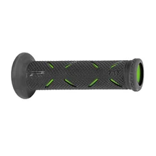 GRIP- PROGRIP ON ROAD 717 DUAL DENSITY BLACK/GREEN 122mm OPEN END (PAIR) (ROAD BIKE)