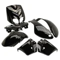 FAIRINGS/BODY PARTS FOR SCOOT  PEUGEOT 50 TKR, TREKKER 2007> BLACK GLOSS  (7 PARTS KIT )