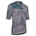 MAILLOT GIST HOMME VELO MANCHES COURTES ZIP TOTAL TOTAL BLEU/VIOLET A RAYURES L -5347